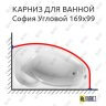 Карниз для ванны Radomir София Угловой 169х99 Усиленный 25 мм MrKARNIZ фото 1