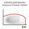 Карниз для ванны Radomir Неаполи Угловой 180х85 Усиленный 25 мм MrKARNIZ фото 1