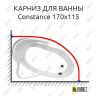 Карниз для ванны Jika Constance 170х115 Усиленный 25 мм MrKARNIZ фото 1