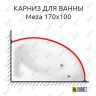 Карниз для ванны Cersanit Meza 170х100 Усиленный 25 мм MrKARNIZ фото 1