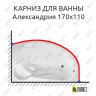 Карниз для ванны Eurolux Александрия 170х110 Усиленный 25 мм MrKARNIZ фото 1